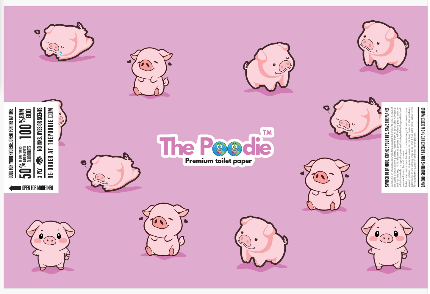 The Poodie 100% Bamboo Toilet Paper